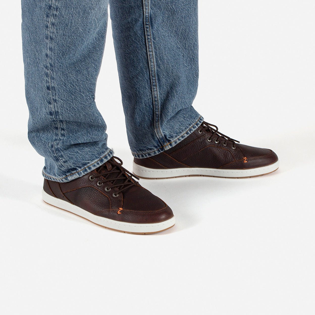 Kingston | Dark Brown/Off White | Men - hubfootwear