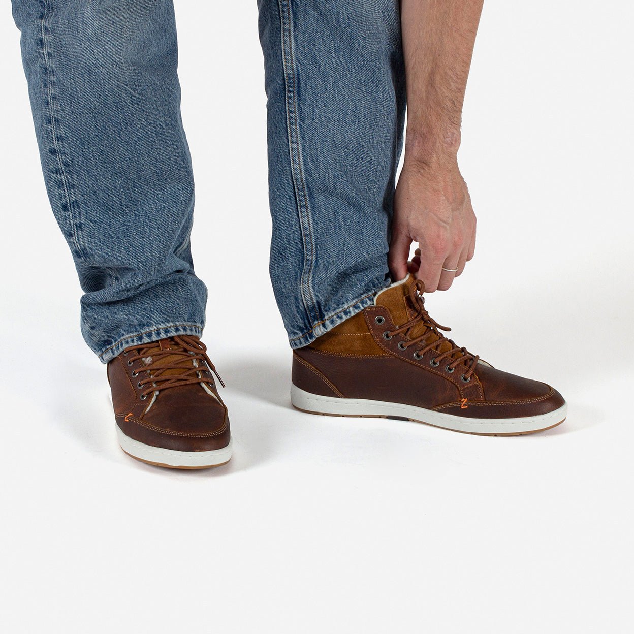 Mark | Cognac/Off White | Men - hubfootwear