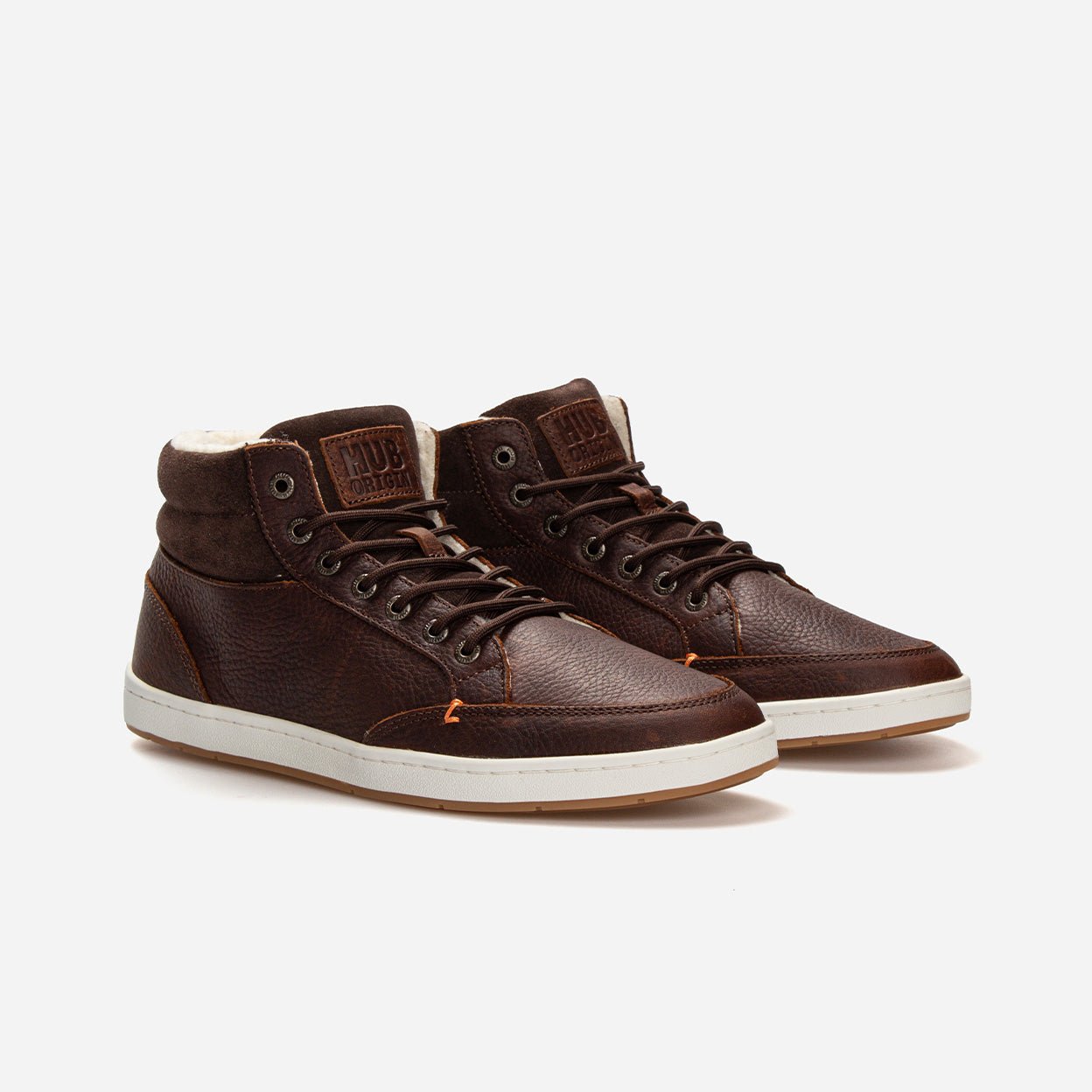 Mark | Dark Brown/Off White | Men - hubfootwear