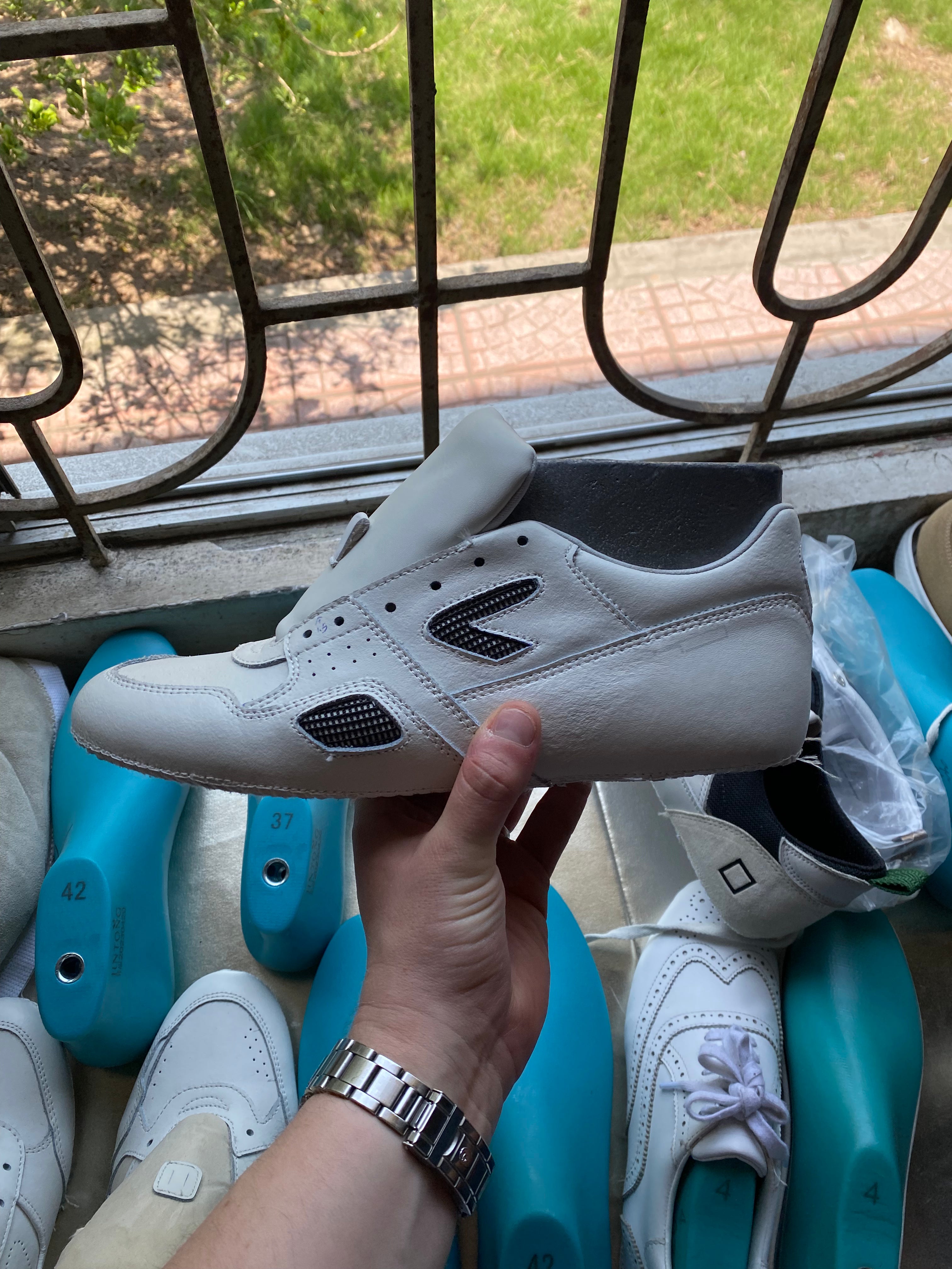 Unfinished Sneaker with last and no sole