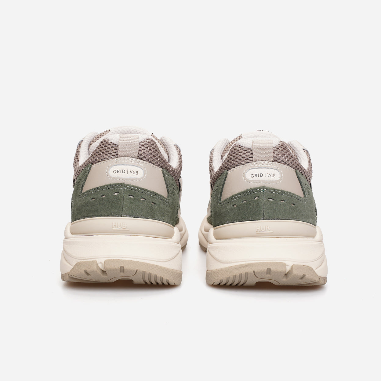 Grid | Almond Brown/Sage-Green | Men