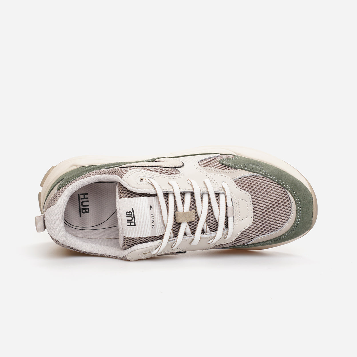 Grid | Almond Brown/Sage-Green | Men