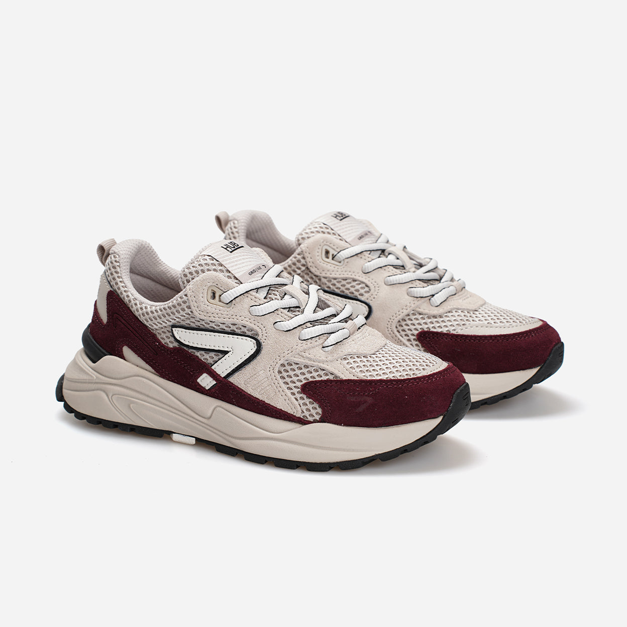 HUB Grid | Almond Brown/Dark Burgundy | Women