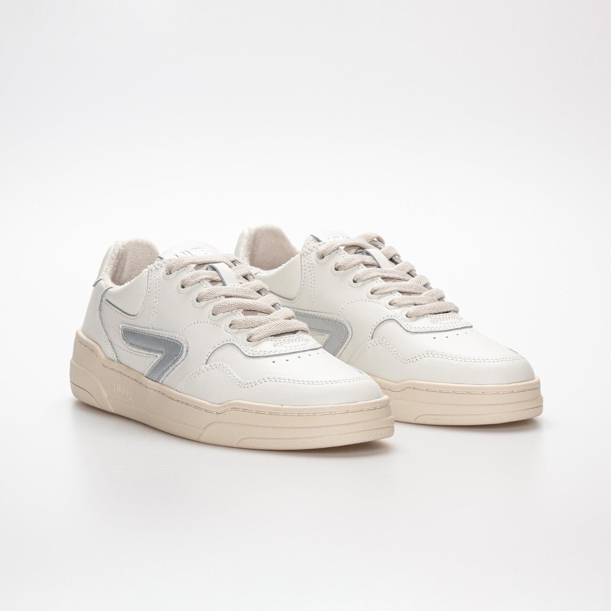 Court | Off White/Dull Silver | Women - HUB Footwear