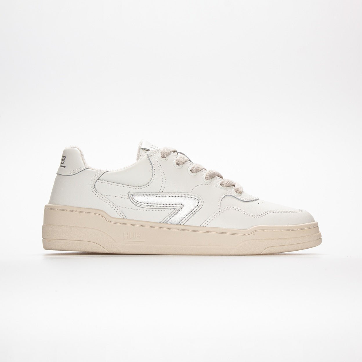 Court | Off White/Dull Silver | Women - HUB Footwear