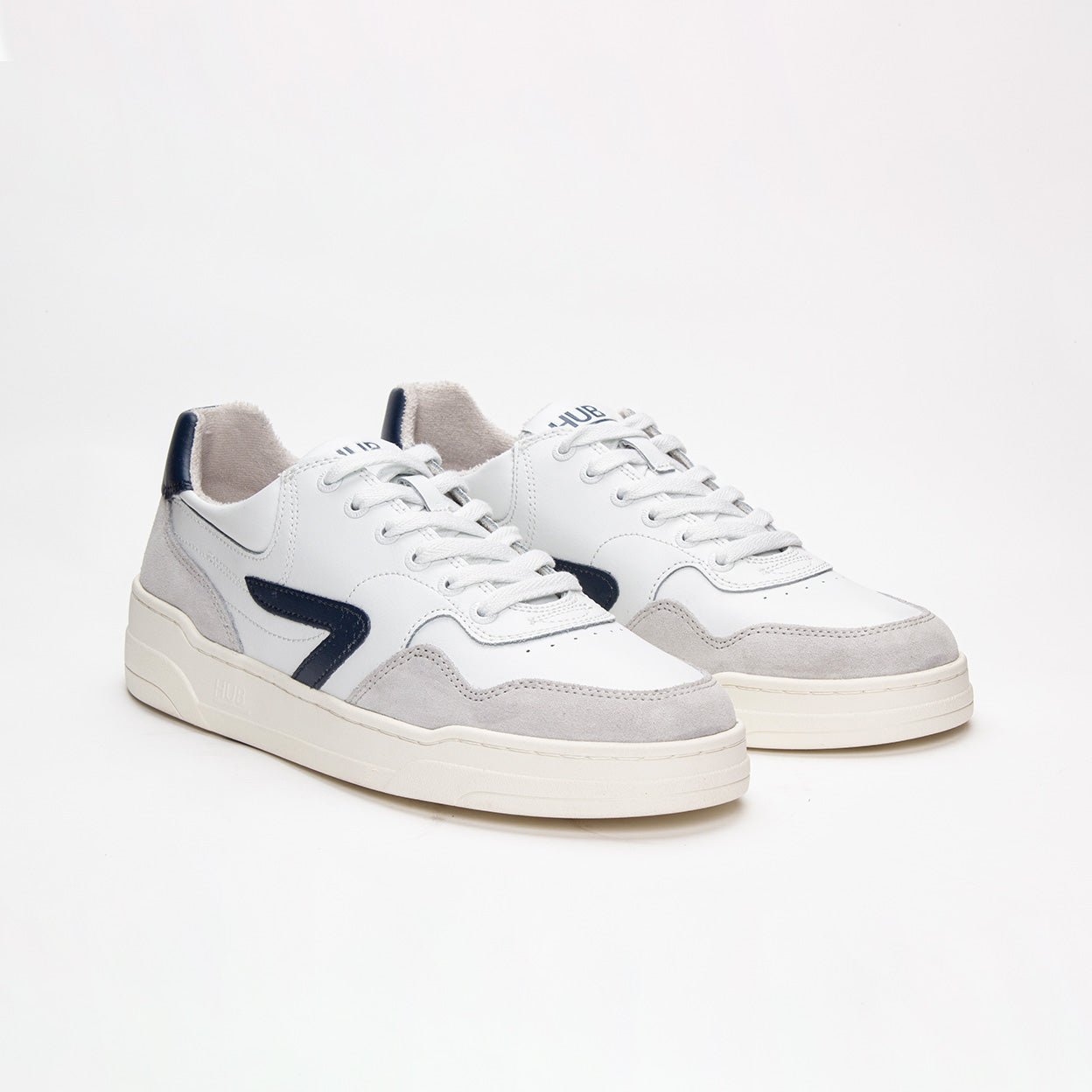 Court | White/Navy | Men - HUB Footwear