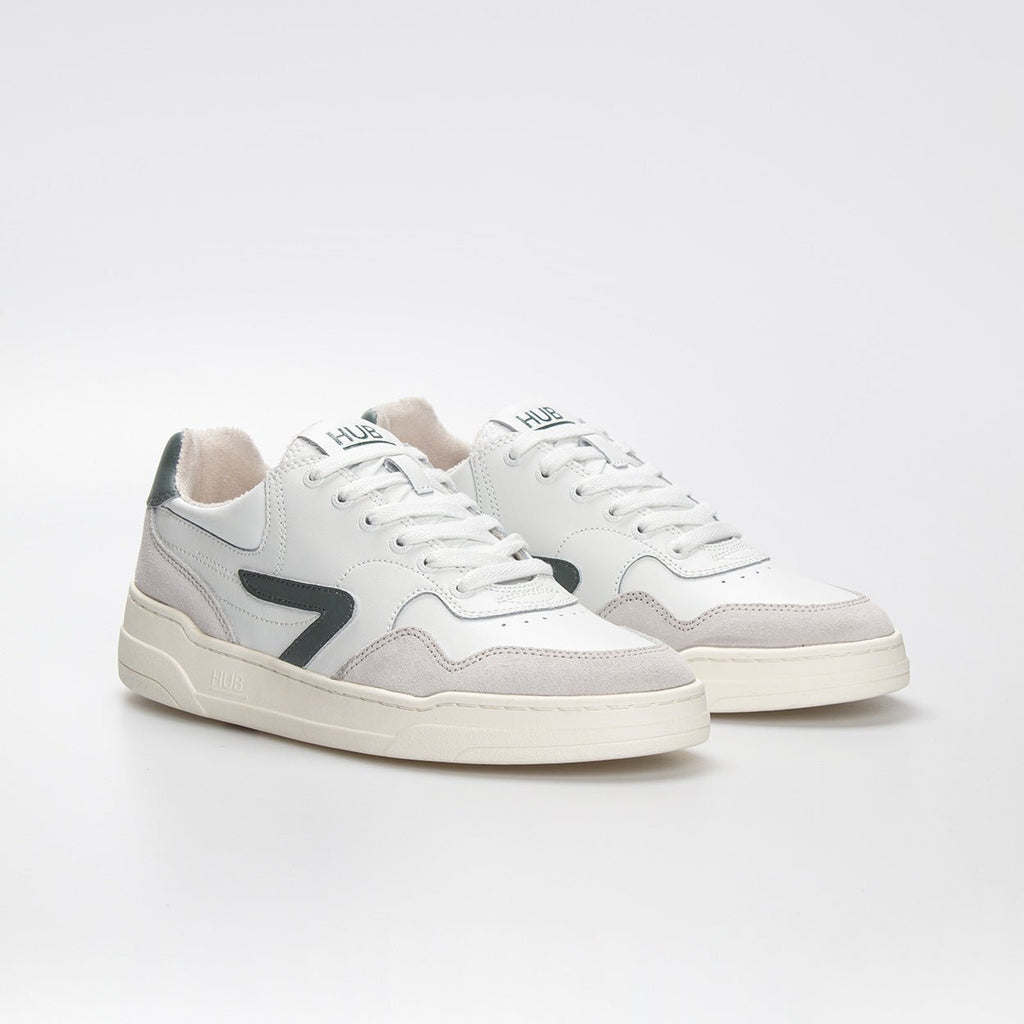 Court | White/Sage Green | Men - HUB Footwear