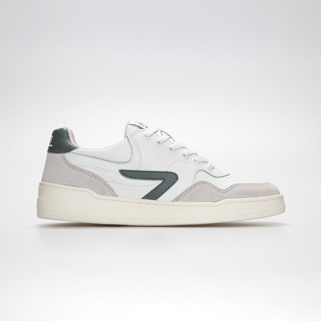 Court | White/Sage Green | Men - HUB Footwear