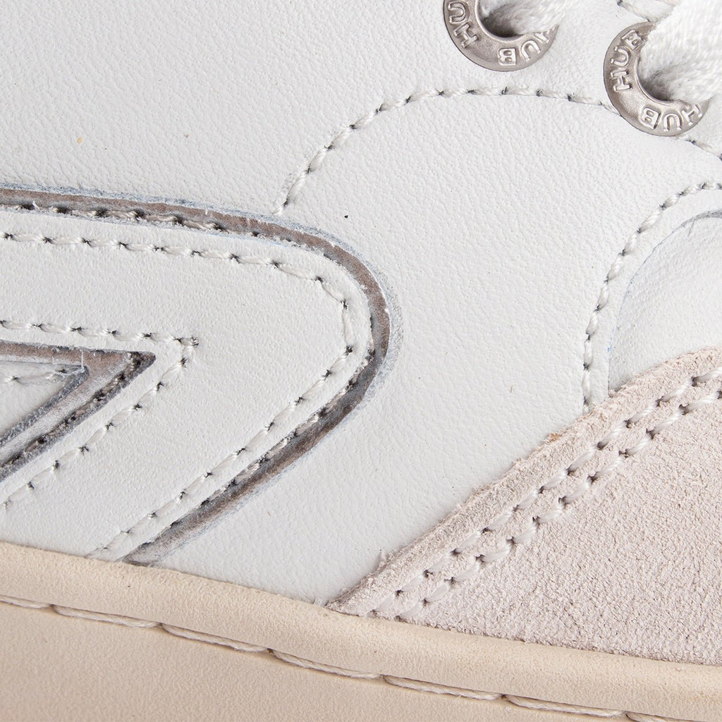 Court | White/Silver | Women - HUB Footwear