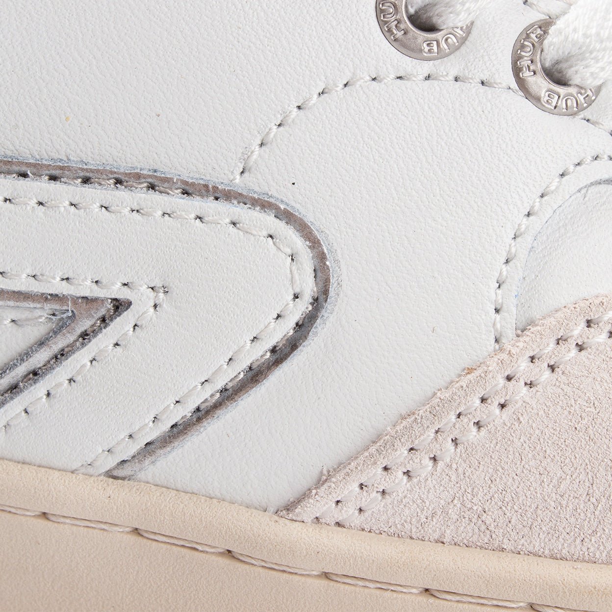 Court | White/Silver | Women - HUB Footwear