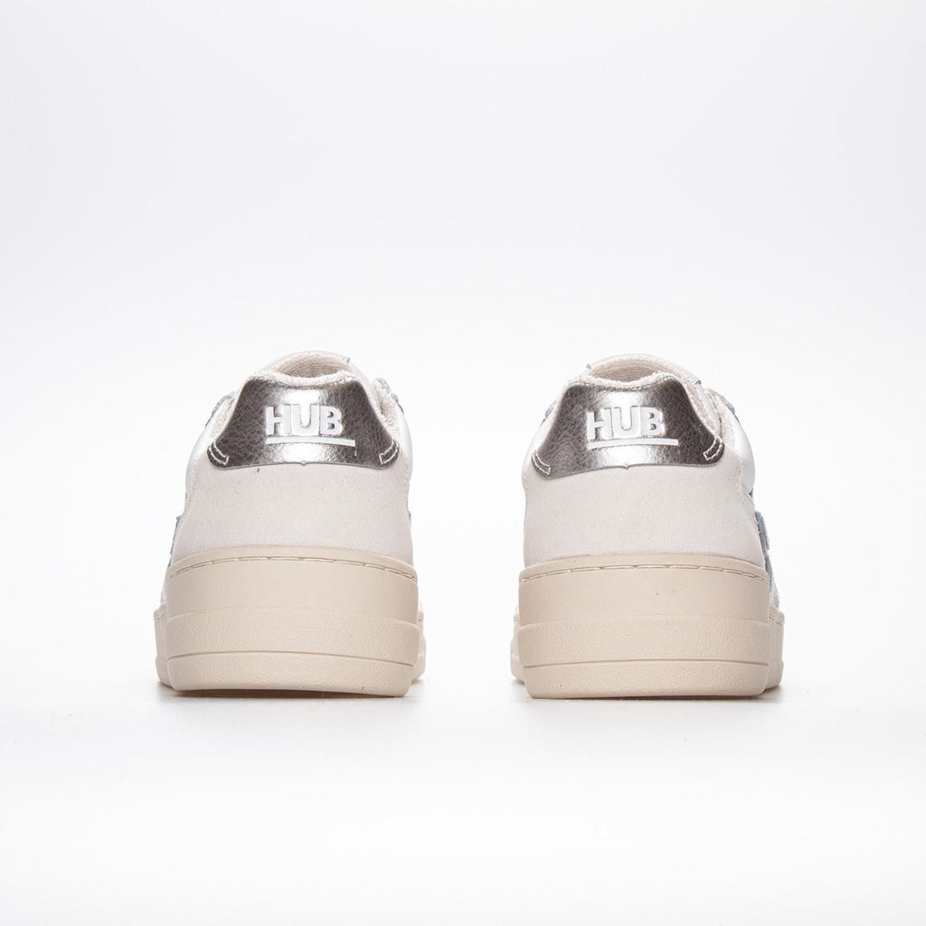 Court | White/Silver | Women - HUB Footwear