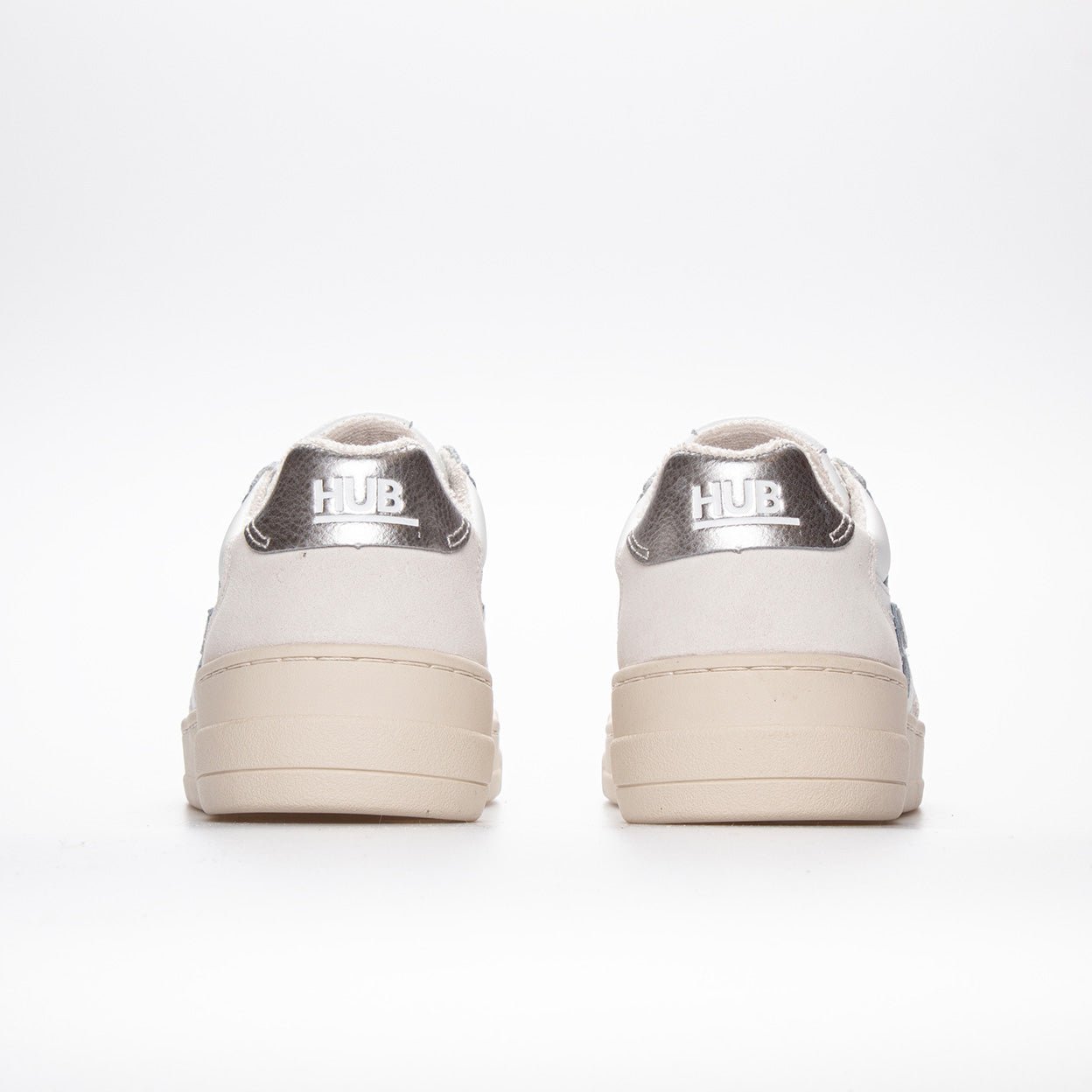 Court | White/Silver | Women - HUB Footwear