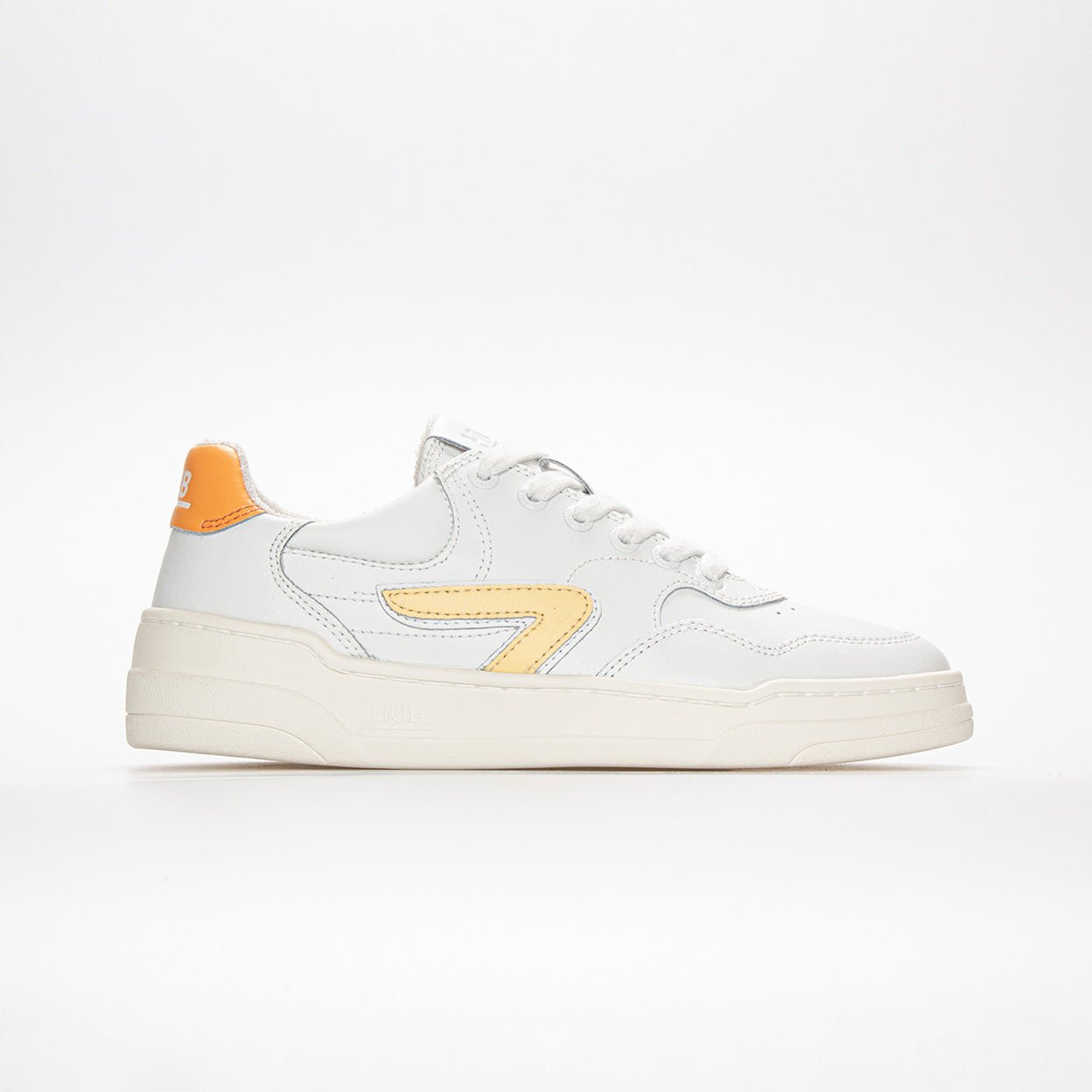 Court | White/Sun Yellow/Papaya | Women - HUB Footwear
