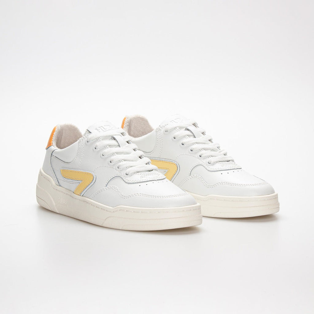 Court | White/Sun Yellow/Papaya | Women - HUB Footwear