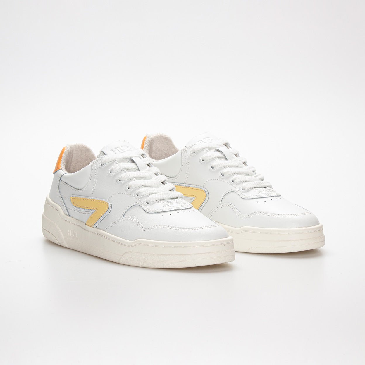 Court | White/Sun Yellow/Papaya | Women - HUB Footwear