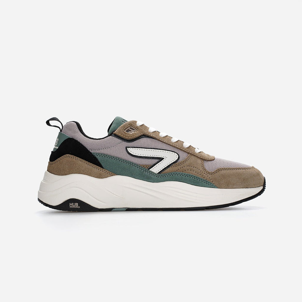 Glide | Bone/Off White/Leaf Green | Men - hubfootwear
