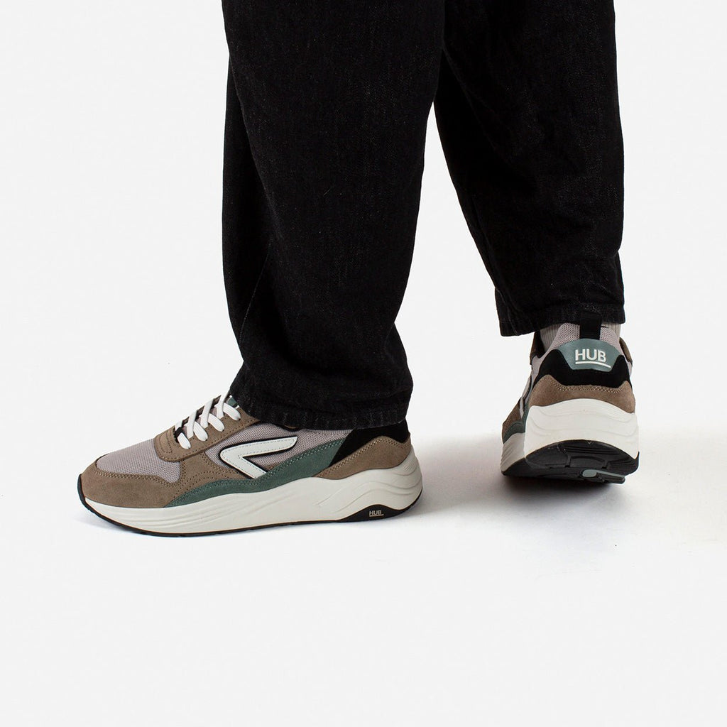 Glide | Bone/Off White/Leaf Green | Men - hubfootwear