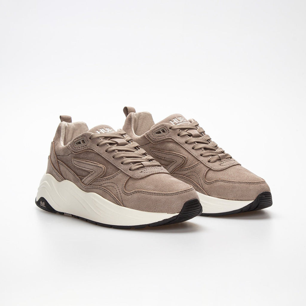 Glide | Dark Taupe/Off White | Women - hubfootwear