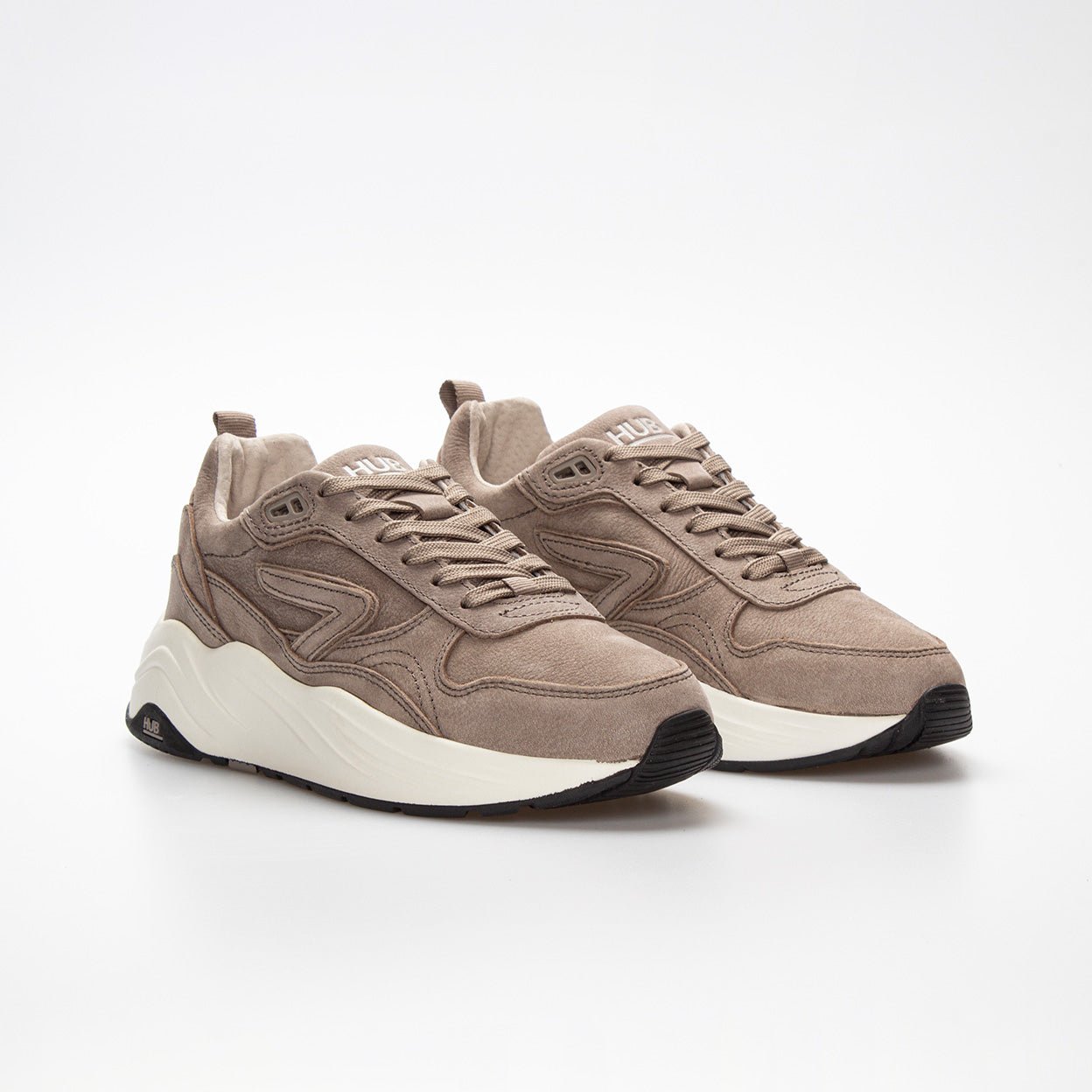 Glide | Dark Taupe/Off White | Women - hubfootwear