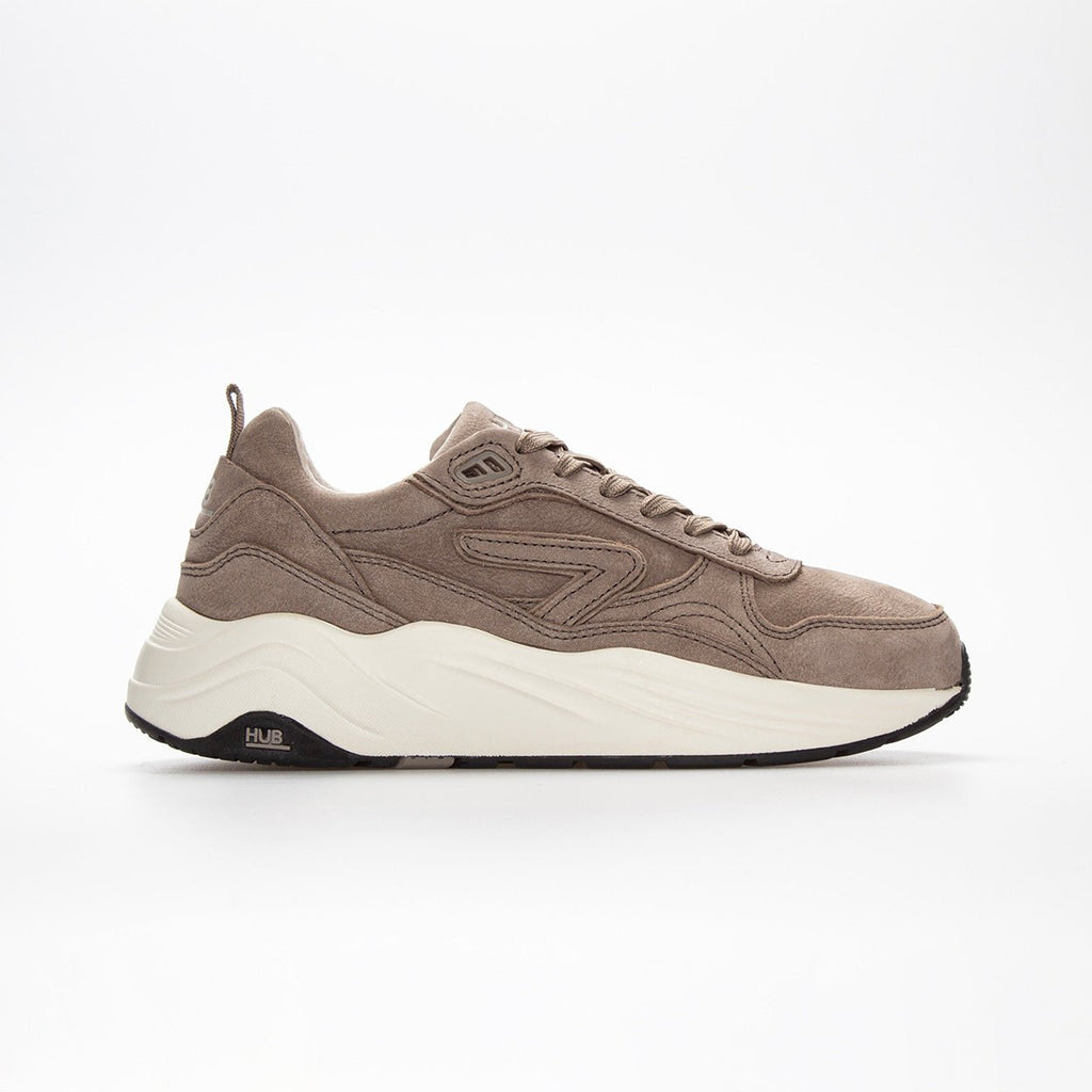 Glide | Dark Taupe/Off White | Women - hubfootwear