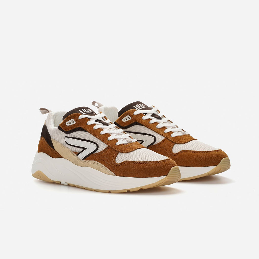 Glide | Light Beige/Off White/Cognac | Men - hubfootwear