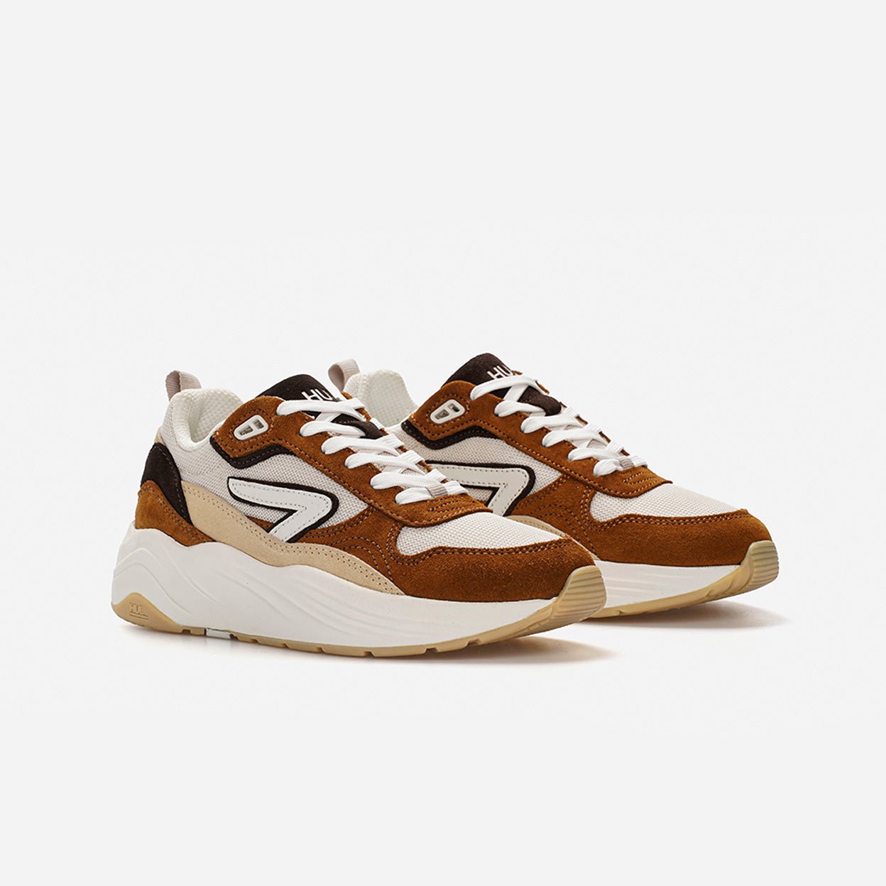 Glide | Light Beige/Off White/Cognac | Women - hubfootwear