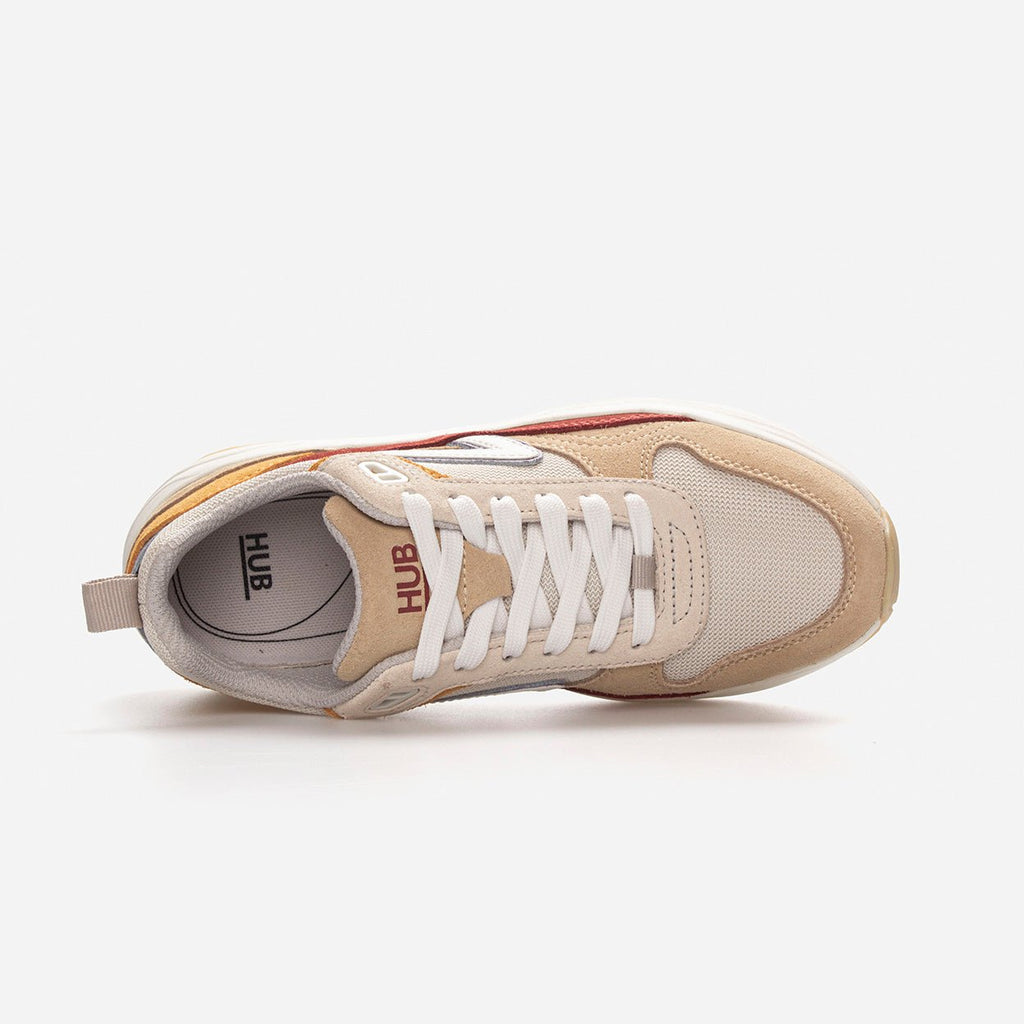 Glide | Light Beige/Off White/Red Ochre | Women - hubfootwear