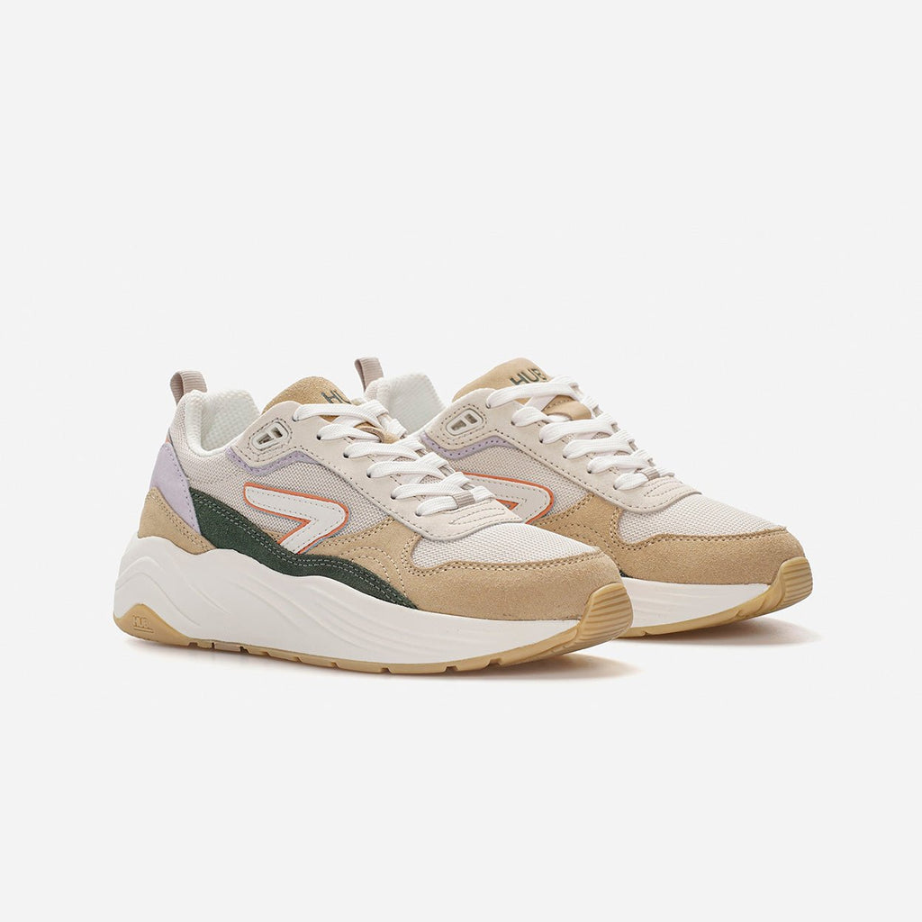 Glide | Light Beige/Off White/Sage Green | Women - hubfootwear