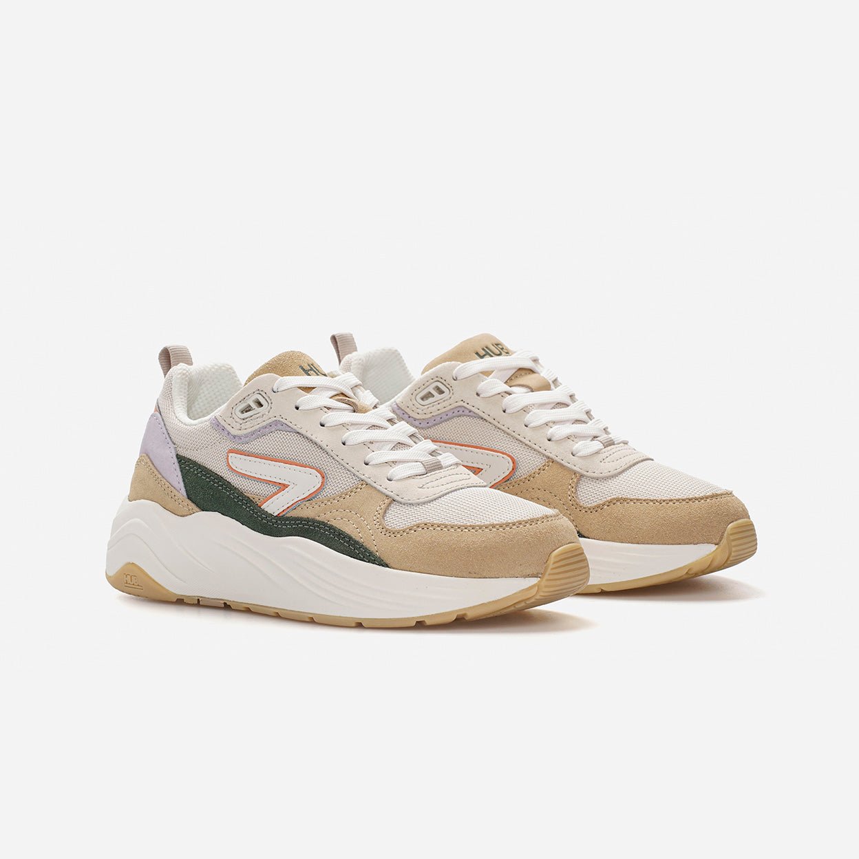 Glide | Light Beige/Off White/Sage Green | Women - hubfootwear