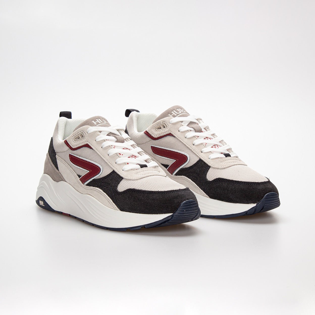 Glide | Light Bone/Cranberry/Navy | Men - HUB Footwear