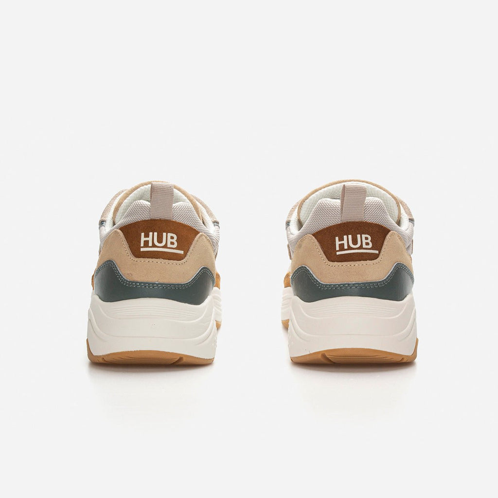 Glide | Light Bone/Off White/Cognac | Men - hubfootwear