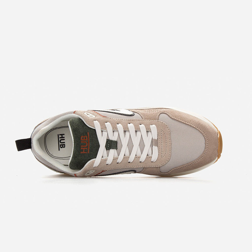 Glide | Light Bone/Off White/Dark Rust | Men - hubfootwear