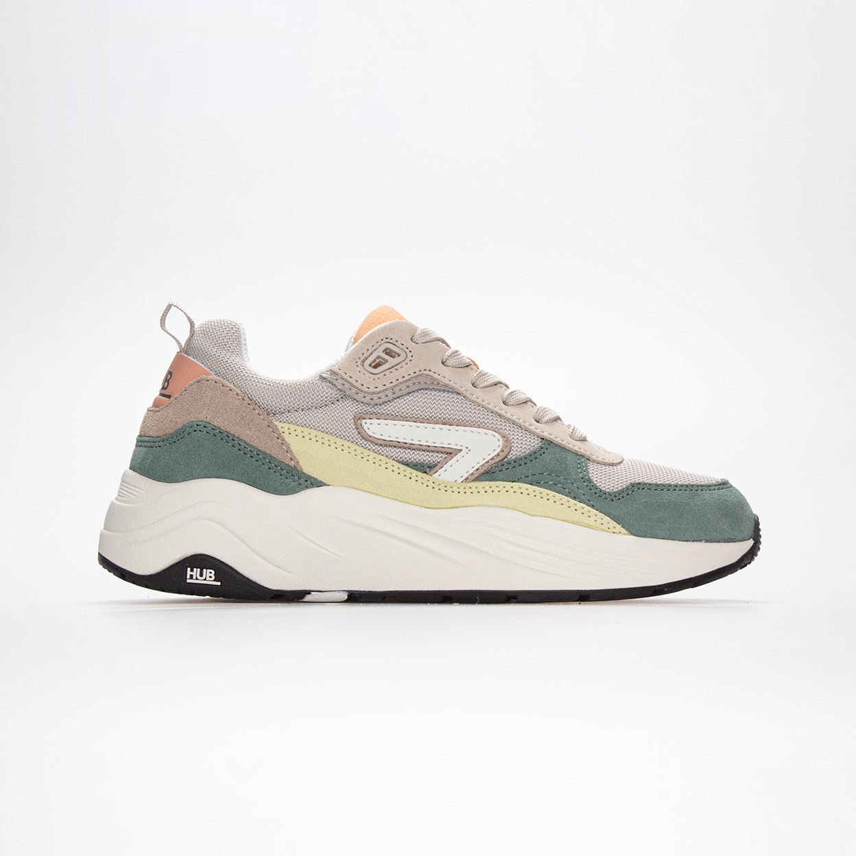 Glide | Light Bone/Off White/Leaf Green | Women - HUB Footwear