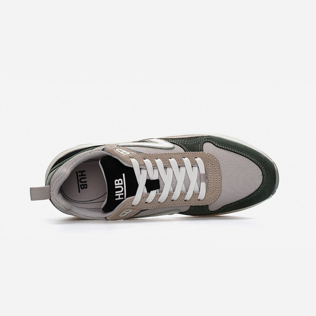 Glide | Light Bone/Off White/Sage Green | Men - hubfootwear