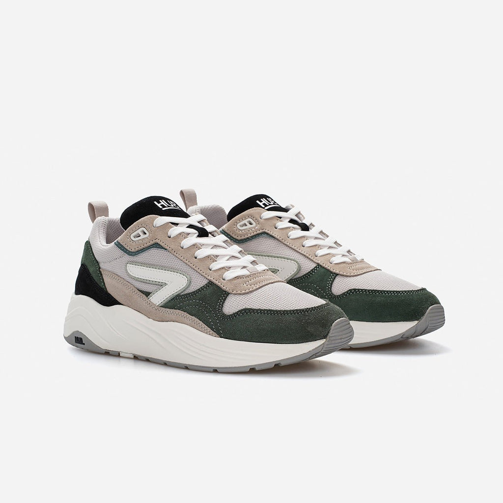 Glide | Light Bone/Off White/Sage Green | Men - hubfootwear