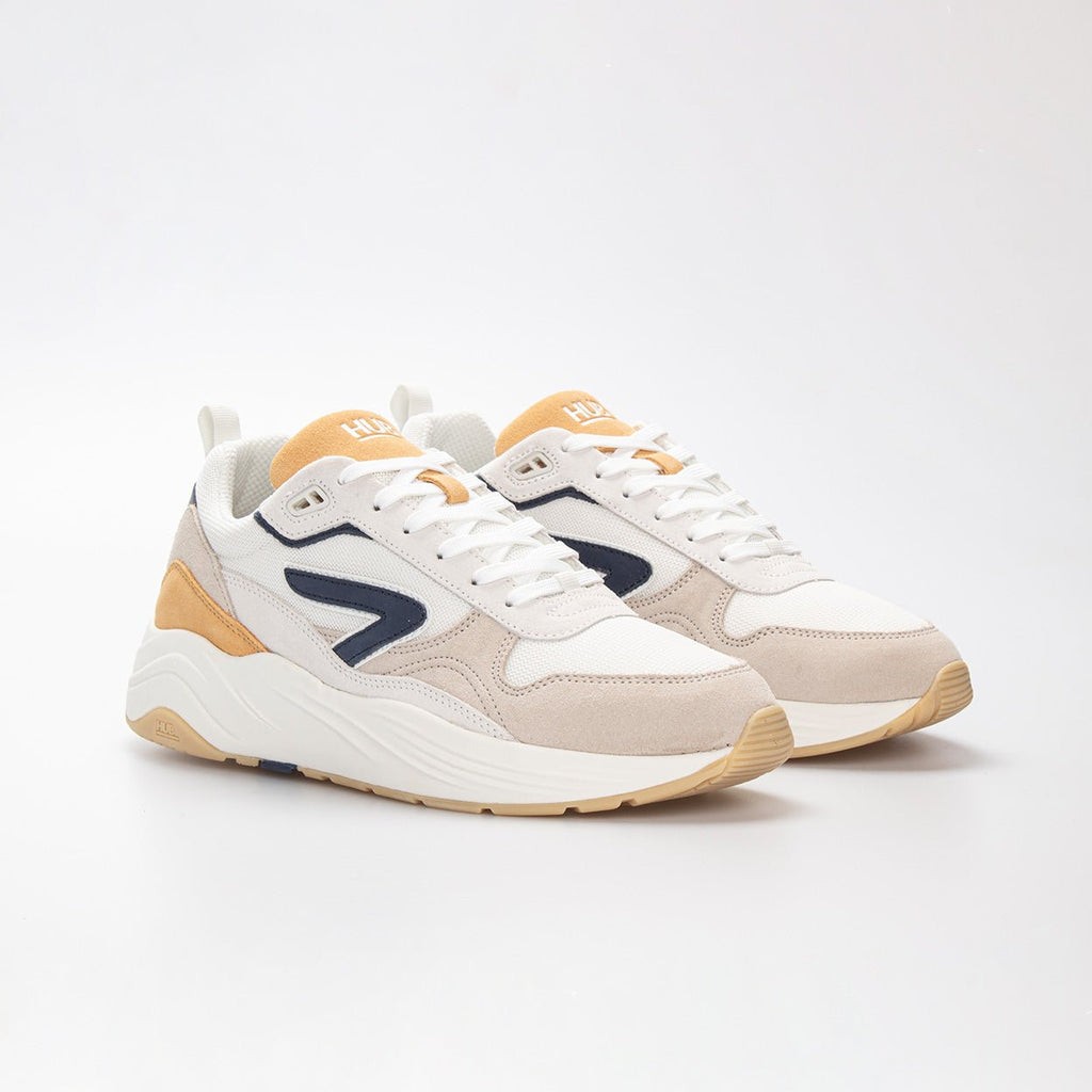 Glide | Off White/Navy/Oak | Men - HUB Footwear