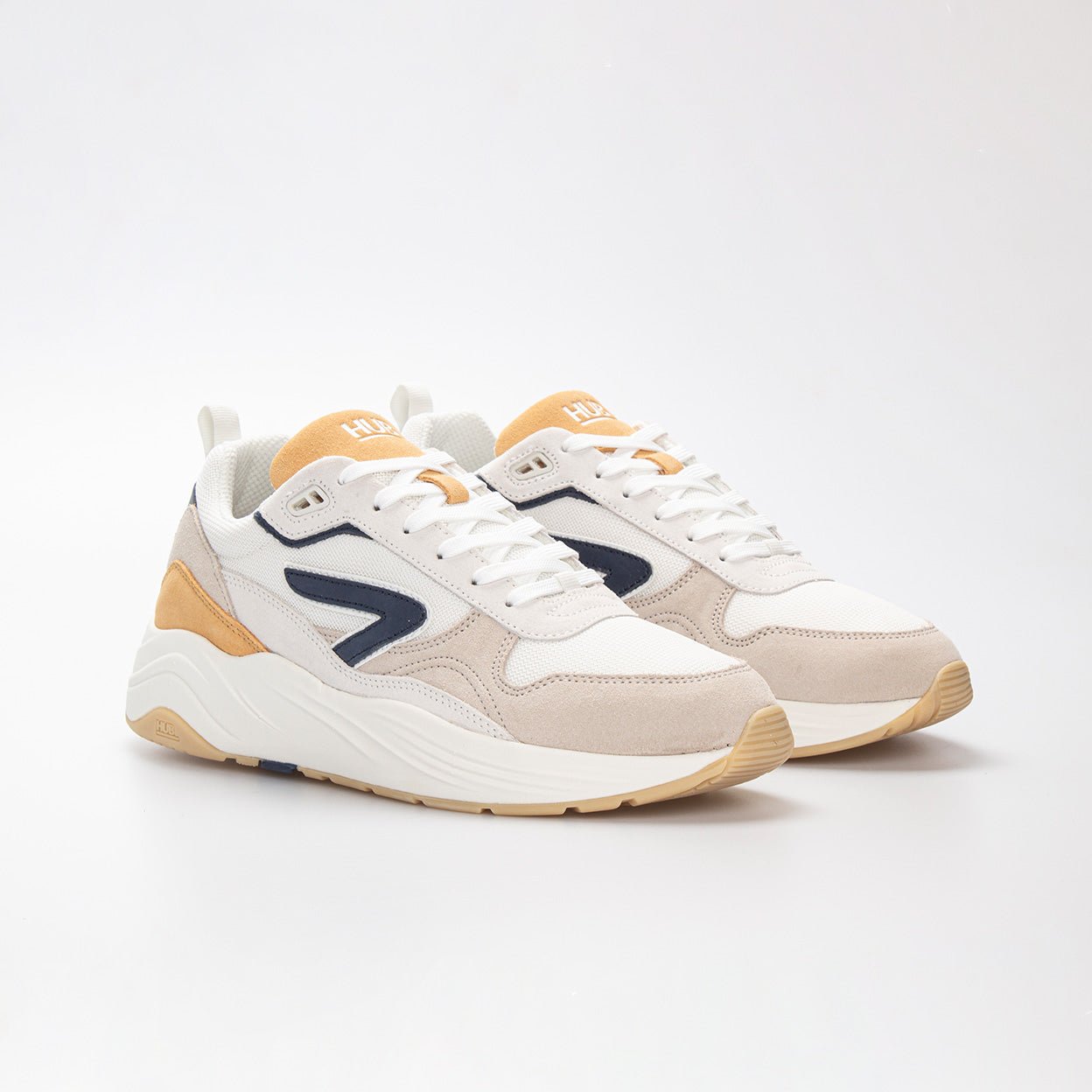 Glide | Off White/Navy/Oak | Men - HUB Footwear