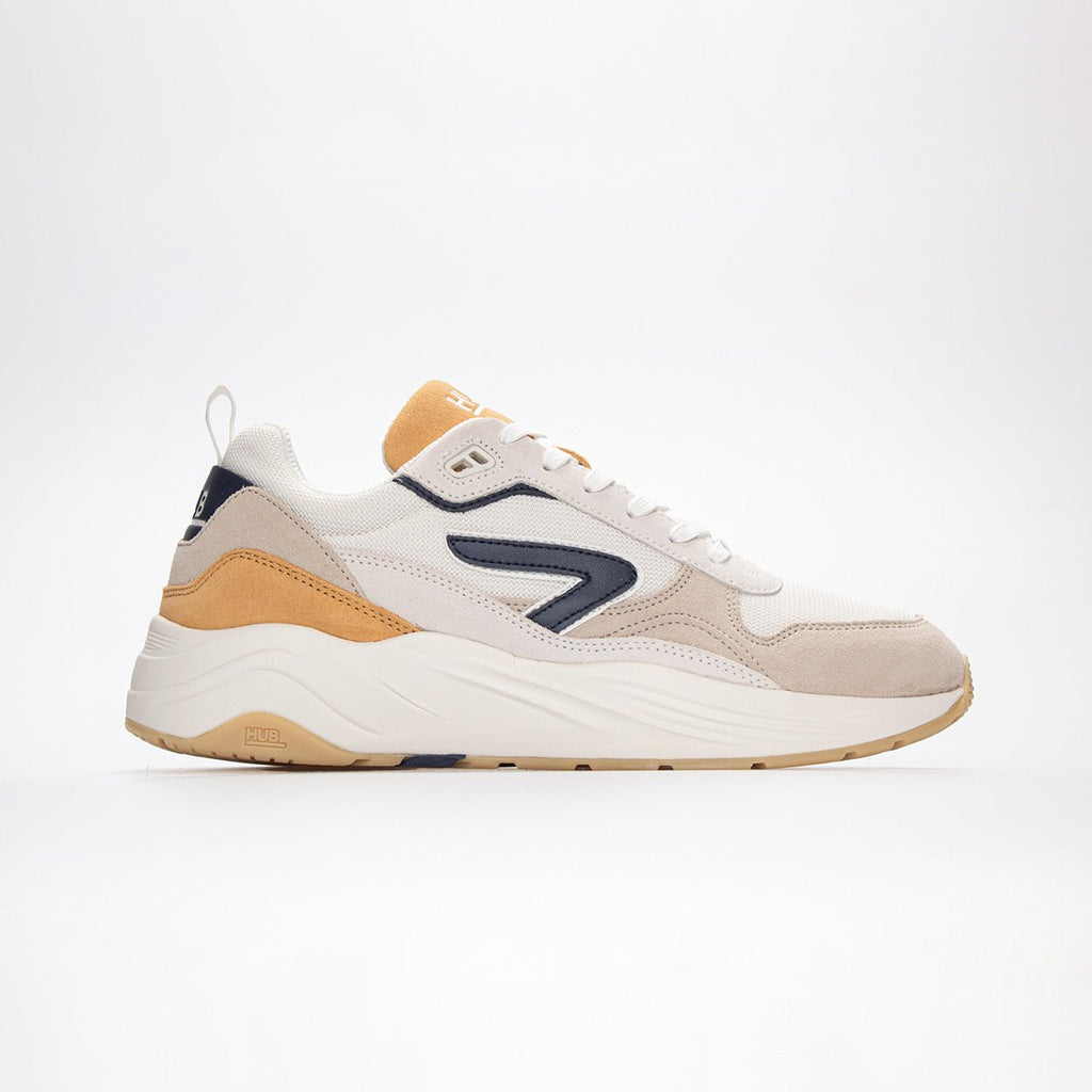Glide | Off White/Navy/Oak | Men - HUB Footwear