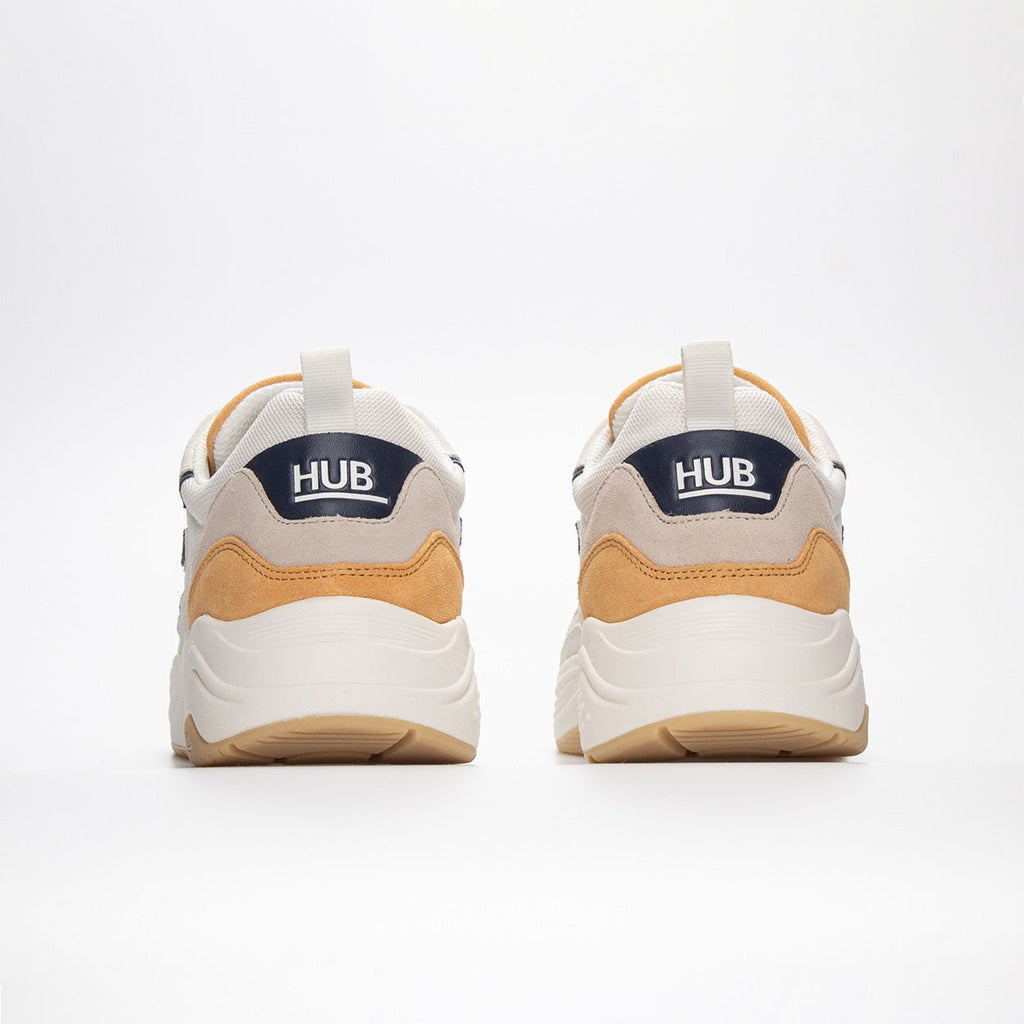 Glide | Off White/Navy/Oak | Men - HUB Footwear