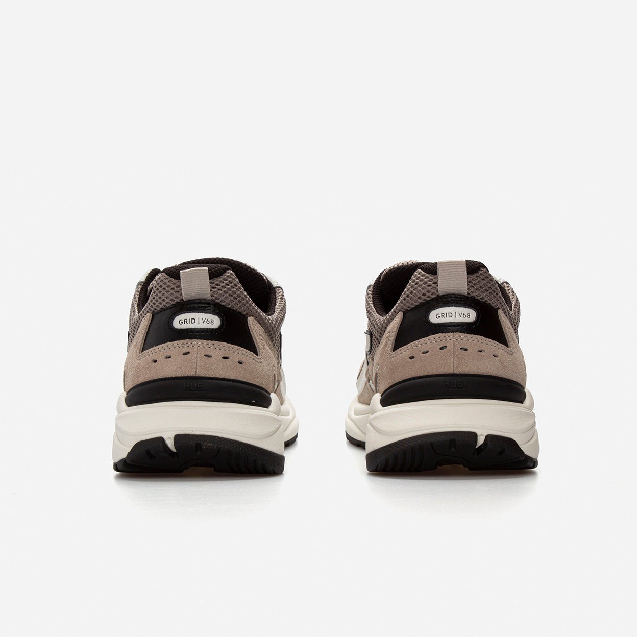 Grid | Almond Brown/Off White | Men - hubfootwear