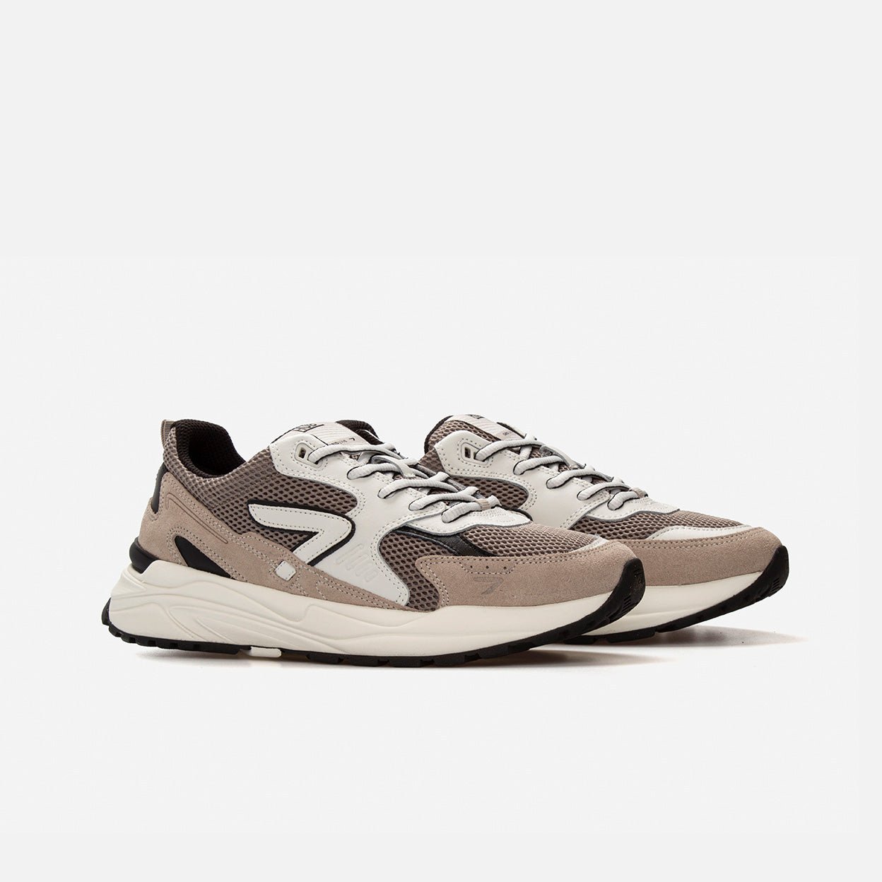 Grid | Almond Brown/Off White | Men - hubfootwear