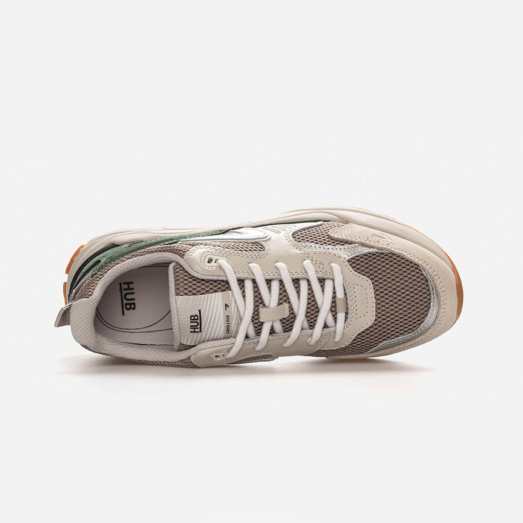 Grid | Almond Brown/Vintage Silver/Sage Green | Men - hubfootwear