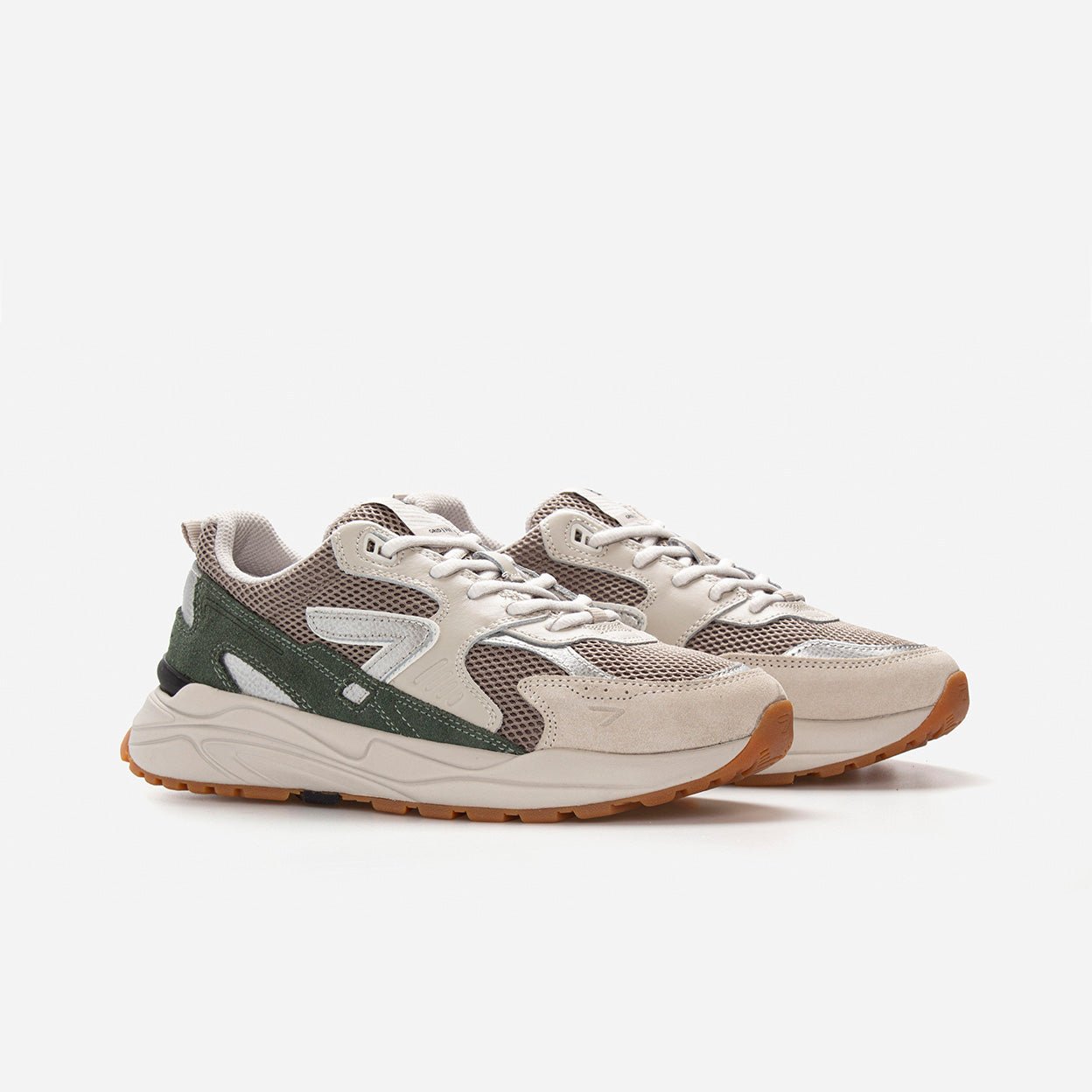 Grid | Almond Brown/Vintage Silver/Sage Green | Men - hubfootwear