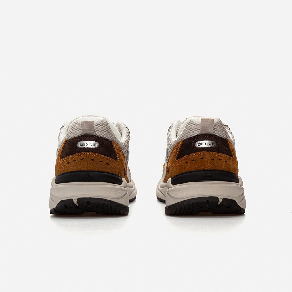 Grid | Light Bone/Off White/Cognac | Men - hubfootwear