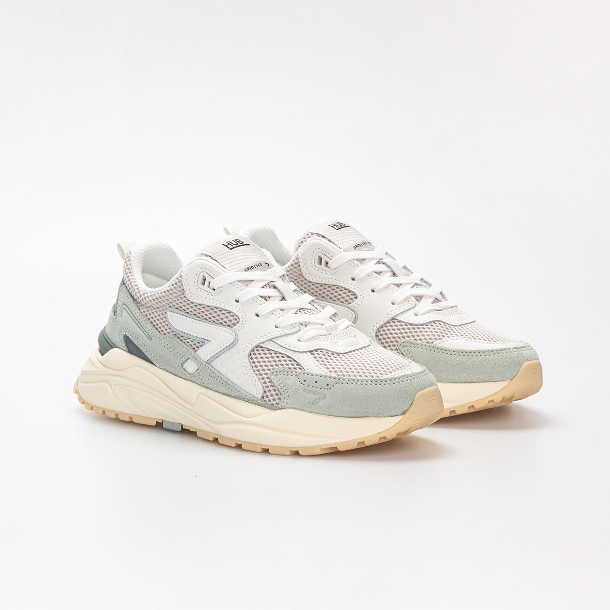 Grid | Light Bone/Off White/Cucumber | Women - HUB Footwear