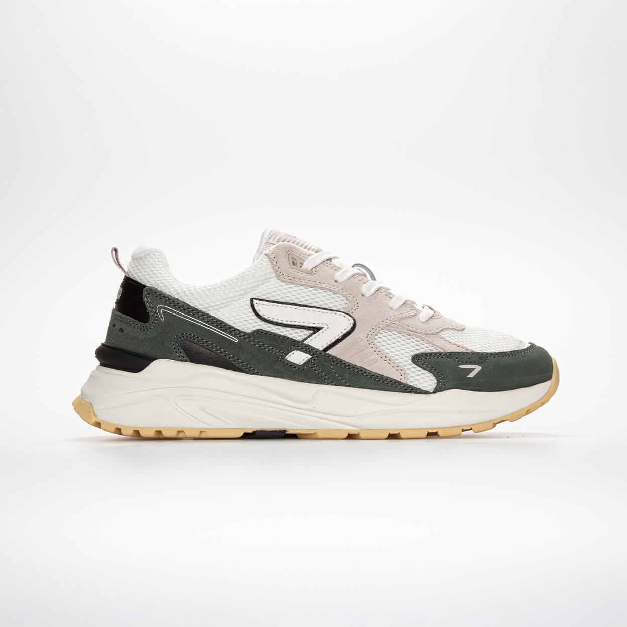Grid | Off White/Sage Green | Men - HUB Footwear