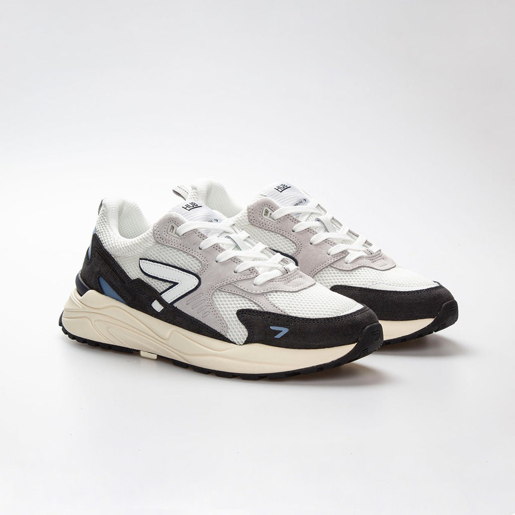 Grid | White/Navy/Elemental Blue | Men - HUB Footwear