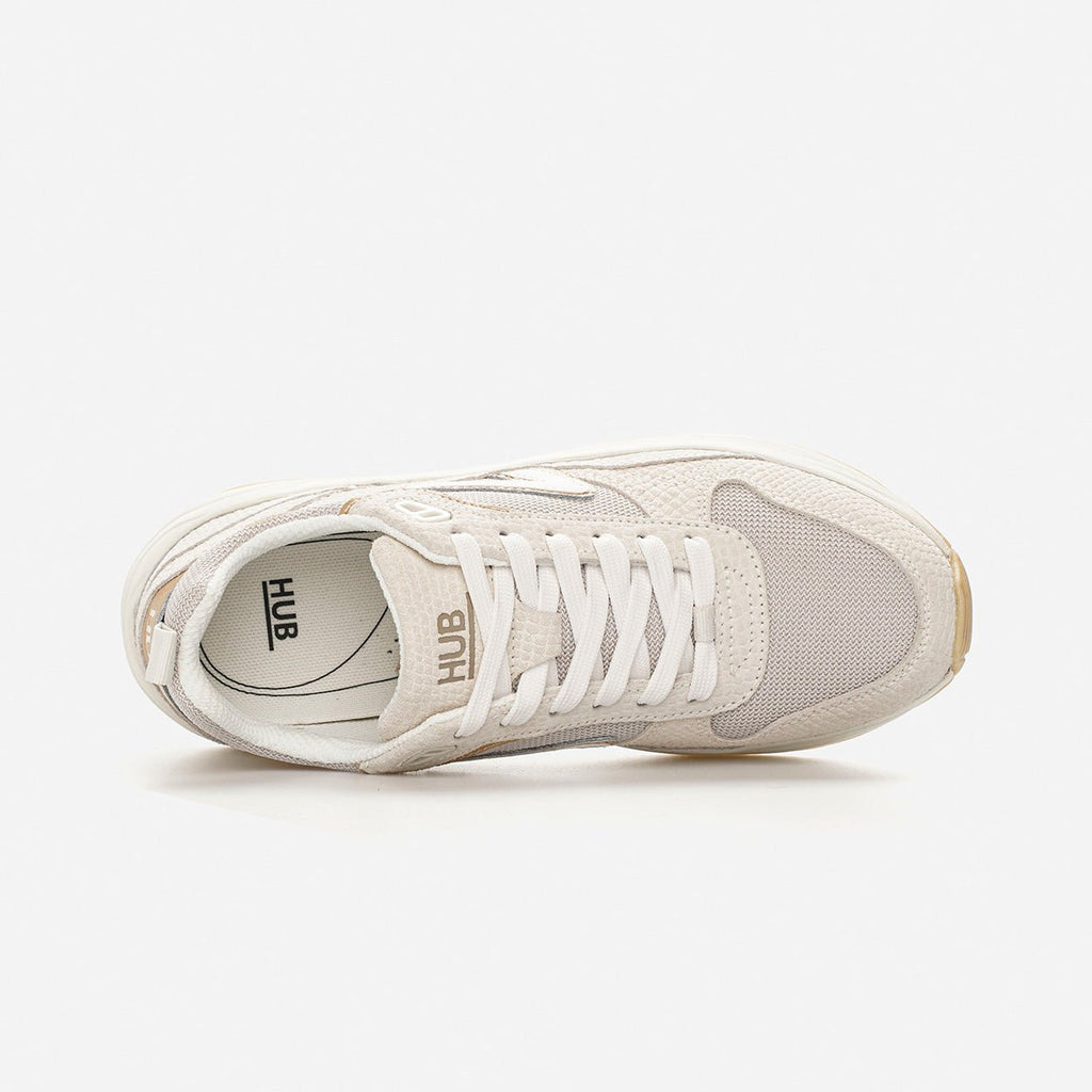 HUB Glide | Light Bone/Off White/Snake | Women - metafield_custom.shoe_type in metafield_custom.web_color