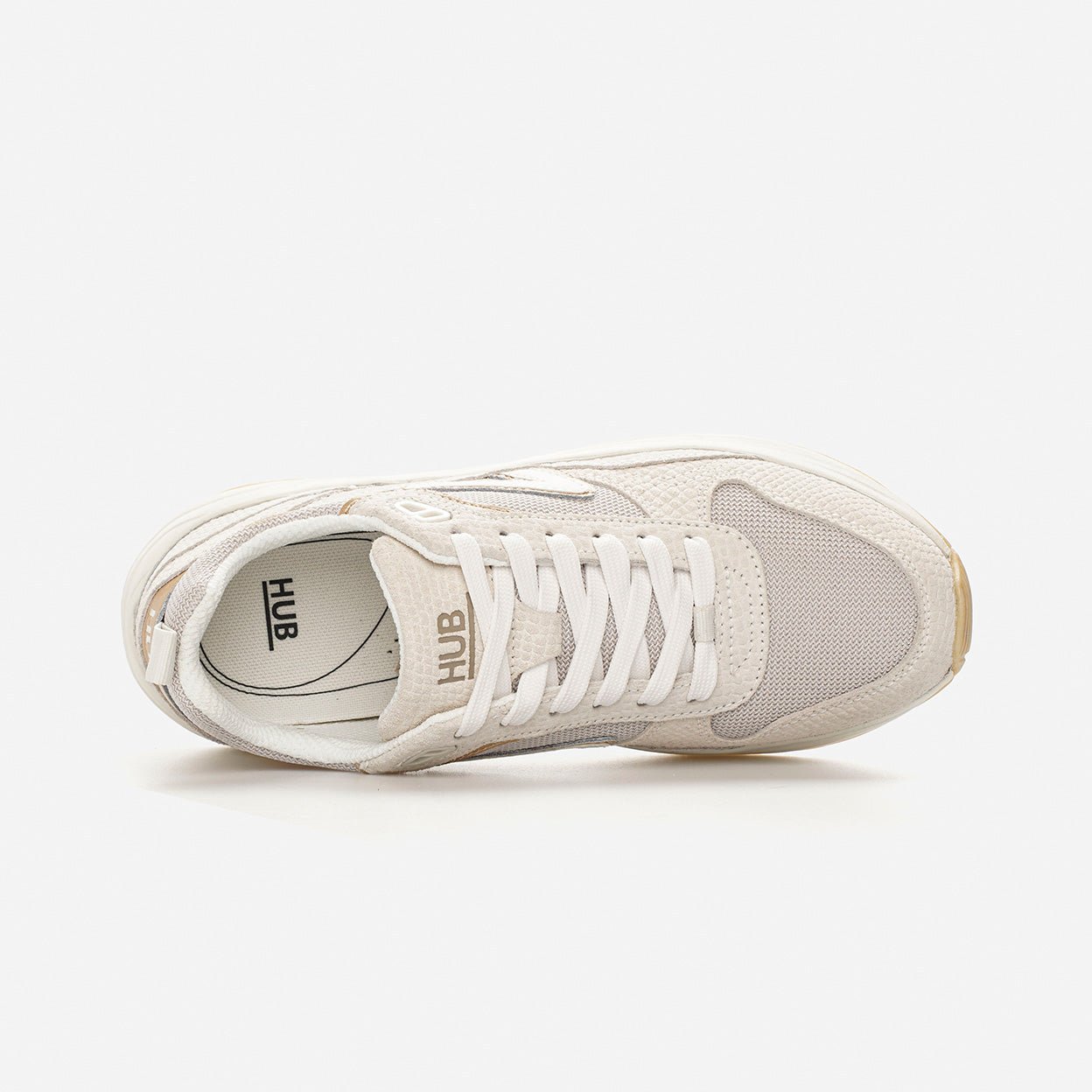 HUB Glide | Light Bone/Off White/Snake | Women - metafield_custom.shoe_type in metafield_custom.web_color