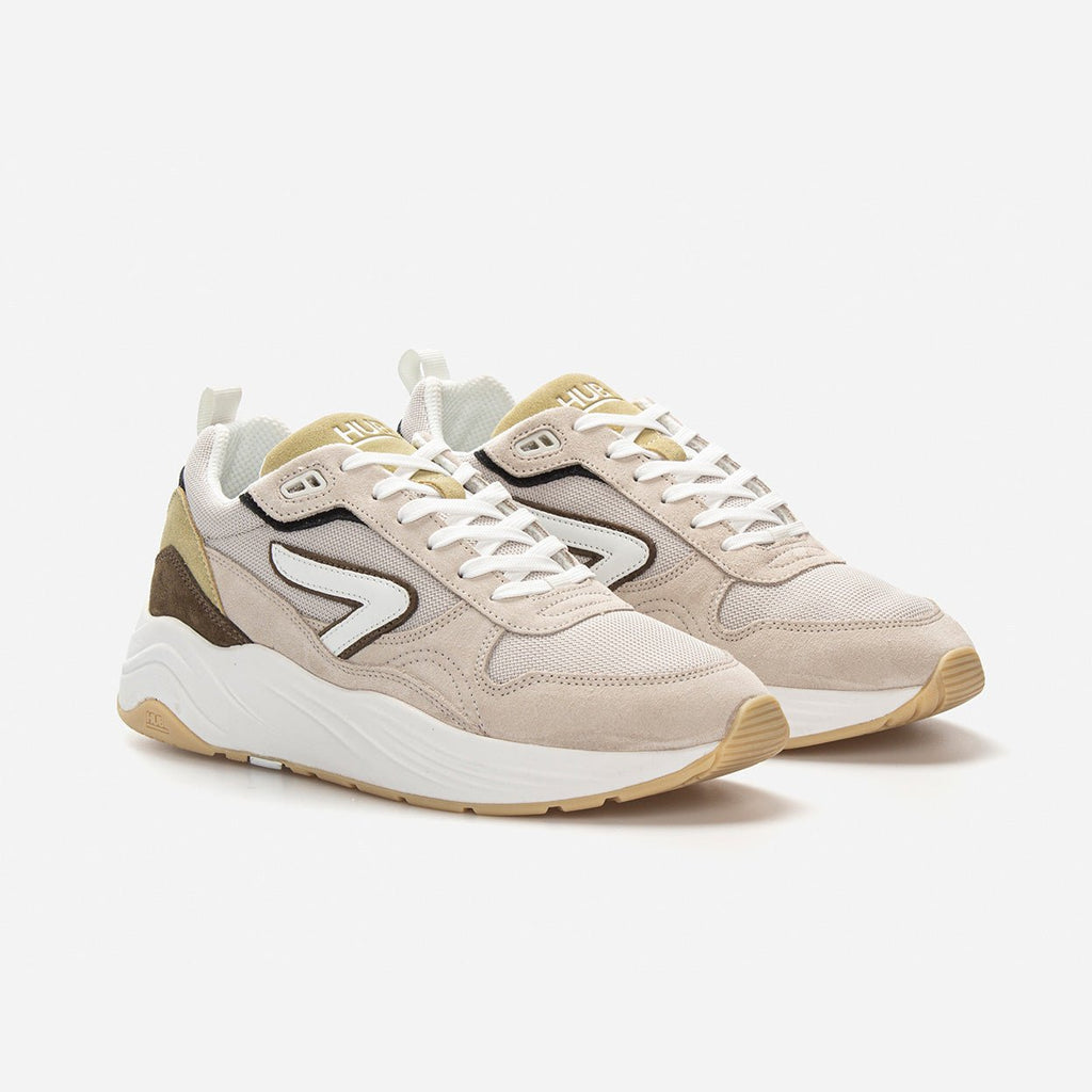 HUB Glide | Light Bone/White/Dark Olive | Men - metafield_custom.shoe_type in metafield_custom.web_color